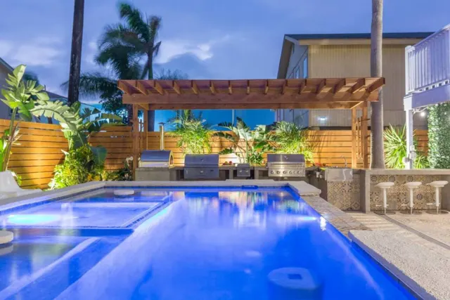 The Self-Sustainable Beach House, South Padre Island, TX vacation rental: Outdoor Heated Pool