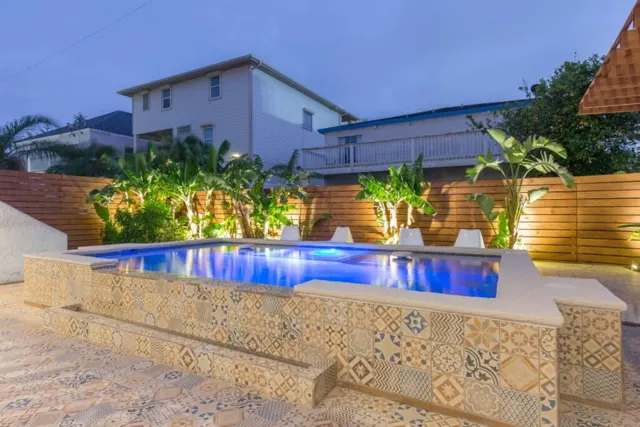 The Self-Sustainable Beach House, South Padre Island, TX vacation rental: Infinity Pool With waterfall