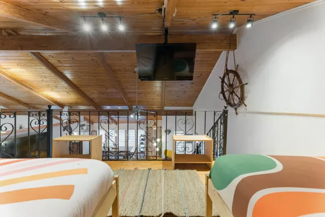 The Self-Sustainable Beach House, South Padre Island, TX vacation rental: 2nd Floor Double beds Open Room (loft)