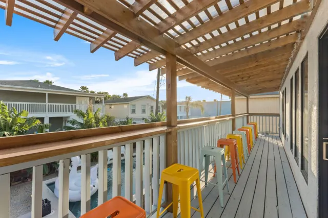 The Self-Sustainable Beach House, South Padre Island, TX vacation rental: 2nd Floor Balcony, Rain Proof